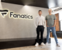 Joel Steel, CEO and Co-founder of Komo Tech, with Lance Fensterman, CEO of Fanatics Events - Fanatics HQ, New York, New York.